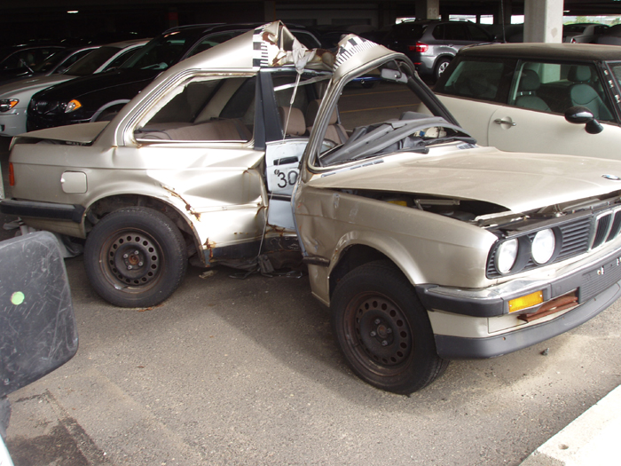 Bmw e30 rally crash #1
