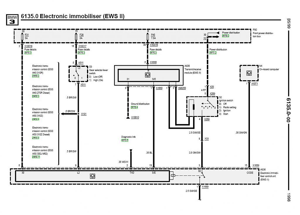 Bmw E36 Ews Wiring Diagram