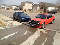 e30 with my mother's 2002 m3 (m3 was totaled. May she rest in peace) 
FYI e30's with studded snow tires=beast mode in snow :p