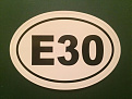 E30 Oval Euro Style Bumper Sticker